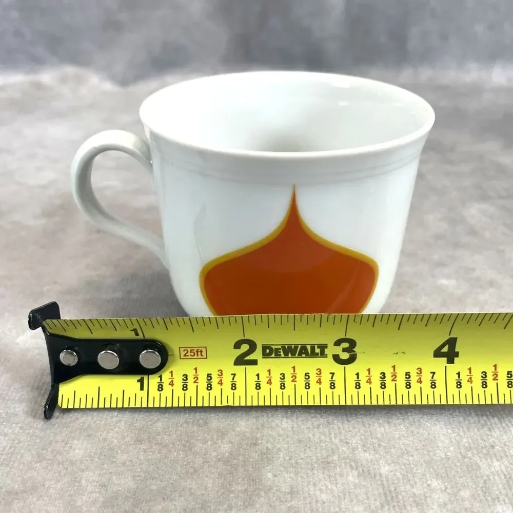 2 RARE Seltmann Weiden Bavaria W. Germany Tea Cup Orange Tear Drop Porcelain MCM
